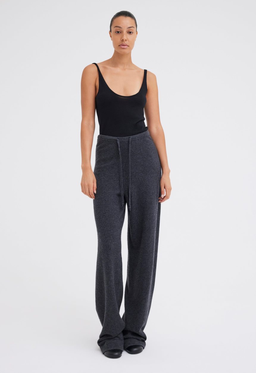 Jac + Jack Dova Cashmere Pant - Char Marle Grey